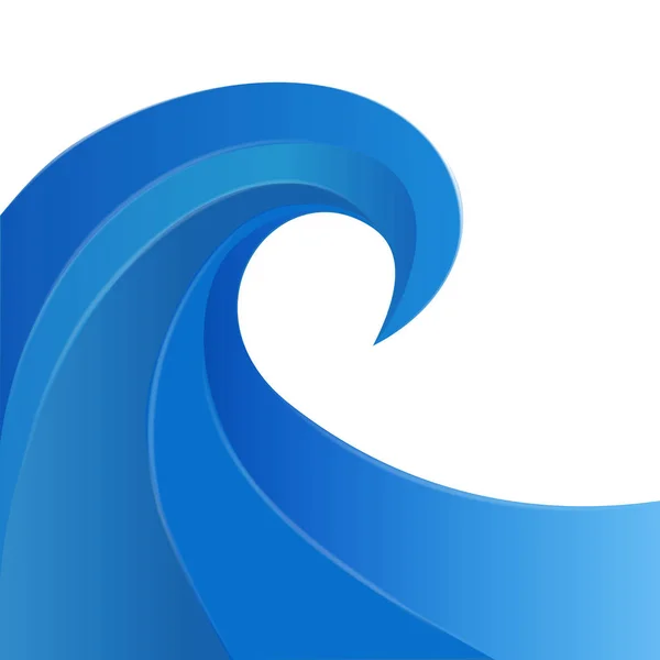 Logo blauwe spiraal golven — Stockvector