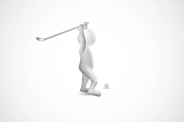 Golfer silhouet — Stockvector