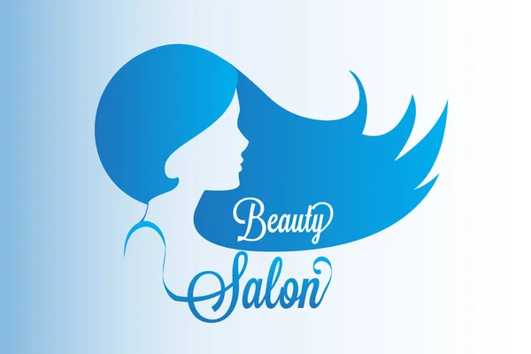 Belleza mujer salón cosmética tarjeta de visita logo — Vector de stock