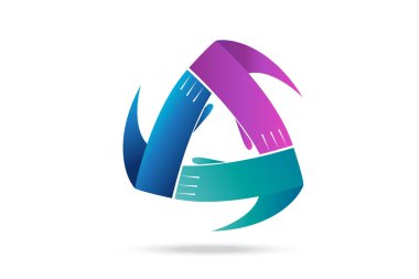 Logo karşılıklı iş adamları vektör