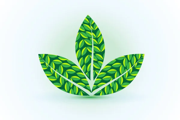 Folhas de ecologia vegetal logotipo vetor — Vetor de Stock