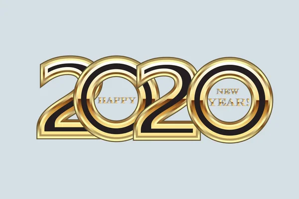 Feliz 2020 año nuevo diseño de banner — Vector de stock