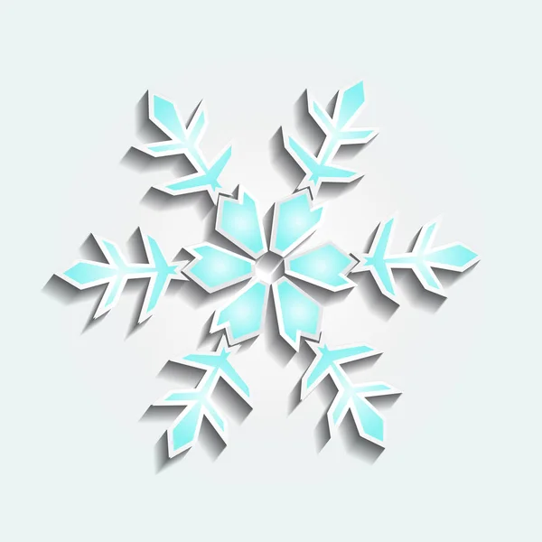 Vector Kerst sneeuwvlok ornament pictogram achtergrond — Stockvector