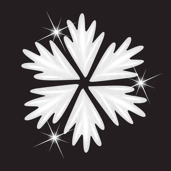 ベクトルクリスマス雪の結晶装飾の背景 — ストックベクタ