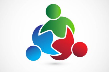 Logo takım çalışması deneme insanlar