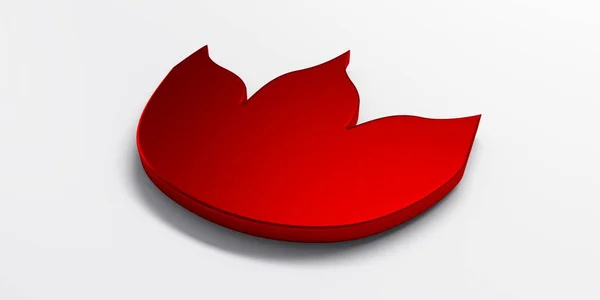 Imagen del logotipo de la flor de loto rojo 3D —  Fotos de Stock