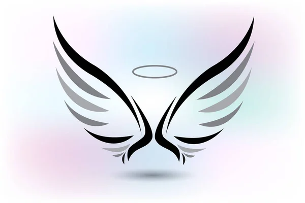 Angel wings logo — Stock Vector