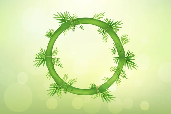 Bamboo wreath plant logo — Stock Vector