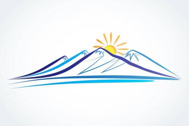 Logo dağları simgesi logottip vektör kimlik kimlik kartı grafik tasarımı logotype web resim şablonu