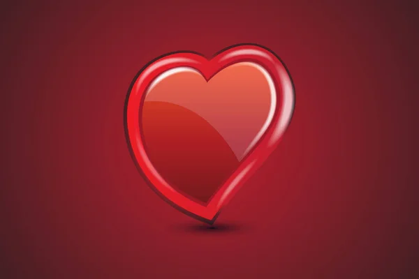 Kärlek Hjärta Vacker Glad Alla Hjärtans Dag Kort Logotyp Grafisk — Stock vektor