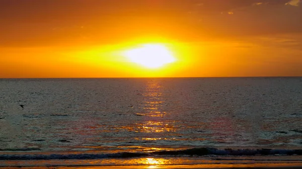 Mooie Zonsondergang Clearwater Beach Tampa Florida Afbeelding Achtergrond — Stockfoto