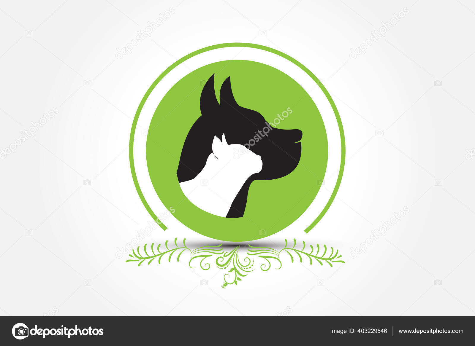 Hund Und Katze Profil Silhouette Logo Tierarztliche Symbol Konzept Identitat Vektorgrafik Lizenzfreie Grafiken C Glopphy 403229546 Depositphotos