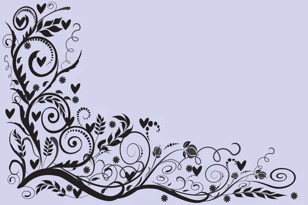 Bruiloft Rozen Bloemen Hoek Frame Uitnodiging Groeten Kaart Vector Web — Stockvector