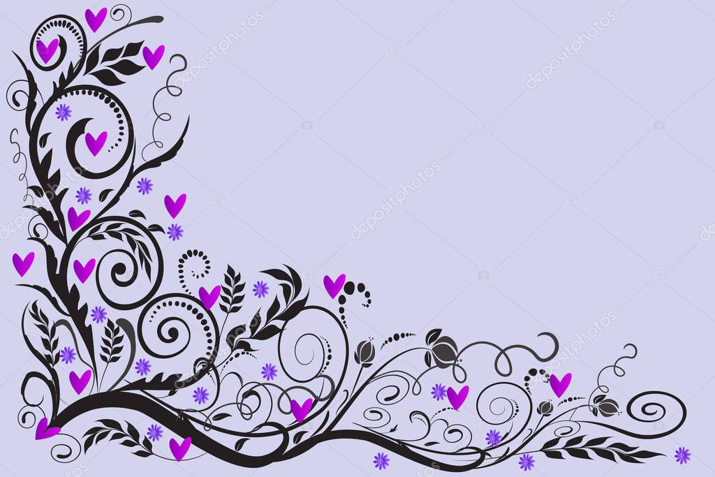 Wedding roses floral corner frame invitation greetings card vector web image design background template