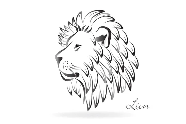 Lion Tattoo Stylized Icon Logo Vector Web Clip Art Image — Stock Vector