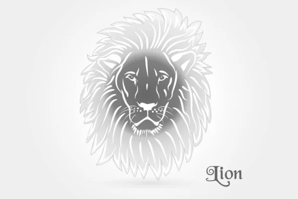 León Tatuaje Estilizado Icono Logotipo Vector Web Clip Arte Diseño — Vector de stock