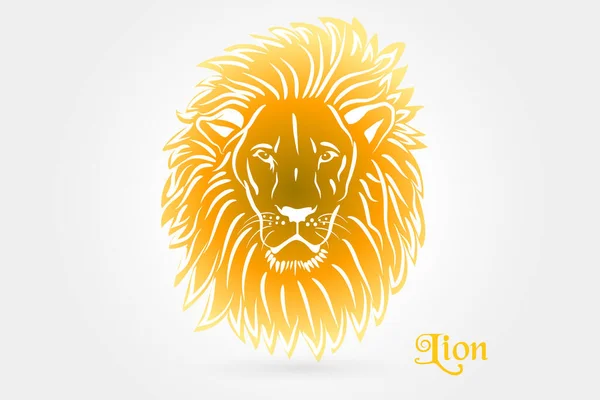 León Tatuaje Estilizado Icono Logotipo Vector Web Clip Arte Diseño — Vector de stock