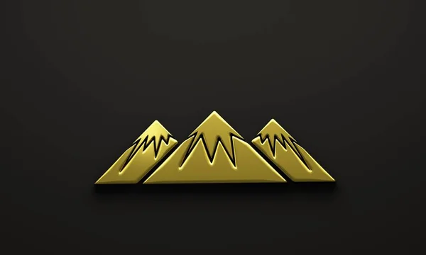 Logo Golden Mountains Icon Logotype Image Identity Business Card Graphic — Stock Photo, Image