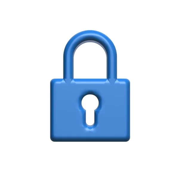 Lock Icon Semn Concept Imagine Face Design Grafic Fundal Alb — Fotografie, imagine de stoc