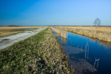 Küçük nehir yola paralel