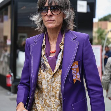 Floransa-12 Haziran 2018 Ana Gimeno Brugada Pitti sırasında sokakta.