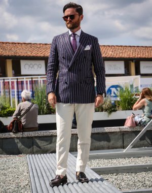 Floransa-12 Haziran 2018 Niccolo' Cesari Pitti sırasında sokakta.