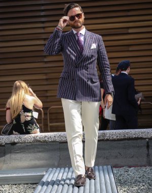 Floransa-12 Haziran 2018 Niccolo' Cesari Pitti sırasında sokakta.