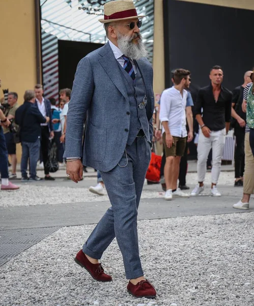 Florens Juni 2018 Gianni Fontana Gatan Pitti — Stockfoto