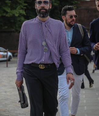 Floransa-12 Haziran 2018 Graziano Di Cintio Pitti sırasında sokakta.