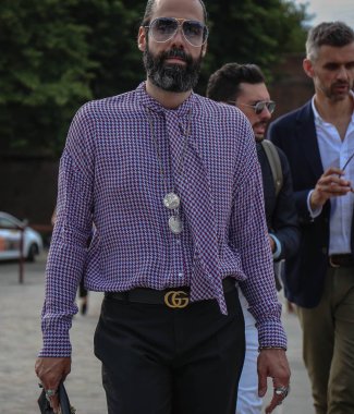 Floransa-12 Haziran 2018 Graziano Di Cintio Pitti sırasında sokakta.
