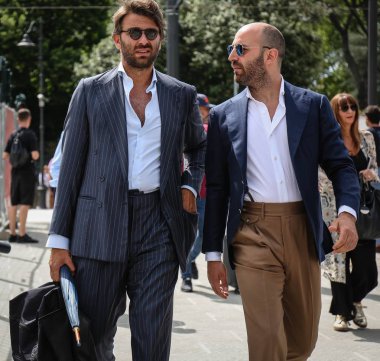 Floransa-13 Haziran 2018 Alessandro Ferrante Pitti sırasında sokakta.