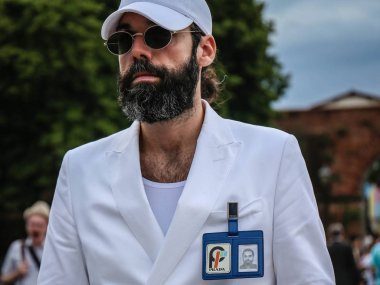 FLORENCE-13 June 2018 Graziano Di Cintio on the street during the Pitti. clipart