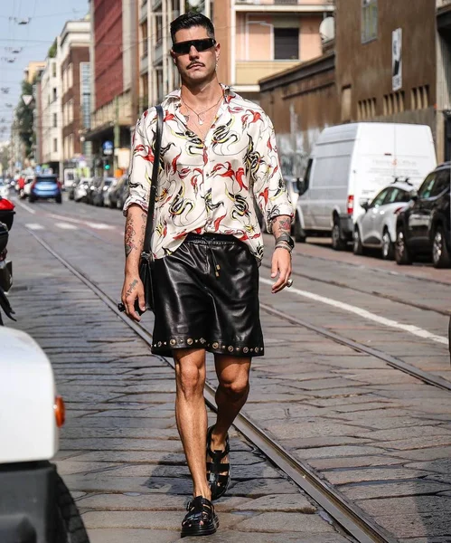 ミラノ イタリア 2018 Kadu ダンタス ミラノ ファッション ウィーク中に路上で — ストック写真