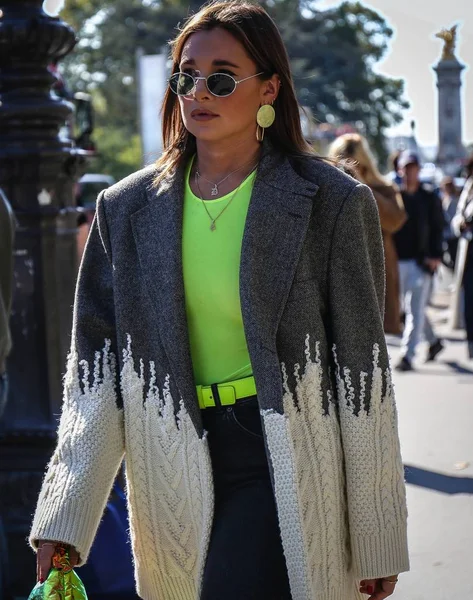 Paris França Setembro 2018 Danielle Bernstein Rua Durante Paris Fashion — Fotografia de Stock
