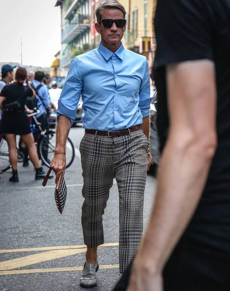 ミラノ ファッション ウィーク中通りにミラノ イタリア 2018 アレクサンダー Werz — ストック写真