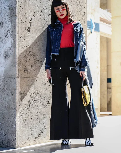 Paris Frankreich September 2018 Mademoiselle Yulia Auf Der Straße Während — Stockfoto