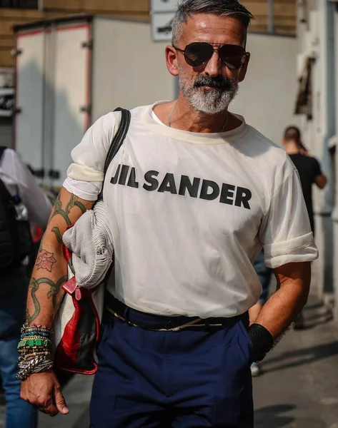 Milano Italien September 2018 Saverio Trapani Gatan Milan Fashion Week — Stockfoto