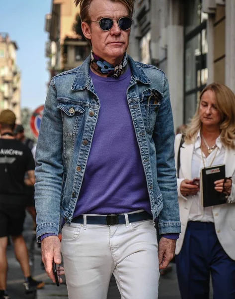ミラノ イタリア 2018 ミラノ ファッション ウィーク中に路上ケン ダウニング — ストック写真
