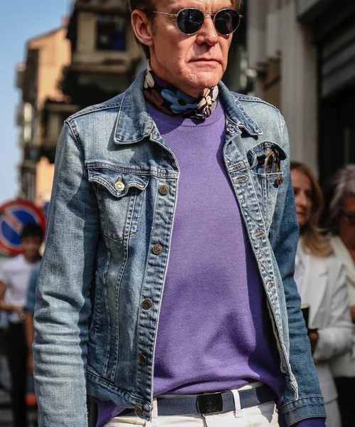Milán Itálie Září 2018 Ken Downing Ulici Během Milan Fashion — Stock fotografie