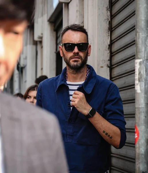 Milan Itália Setembro 2018 Federico Rocca Rua Durante Milan Fashion — Fotografia de Stock