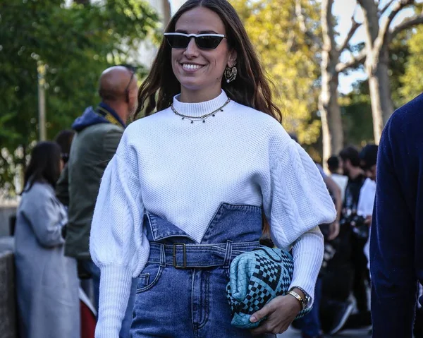 Parigi Francia Settembre 2018 Erika Boldrin Strada Durante Paris Fashion — Foto Stock