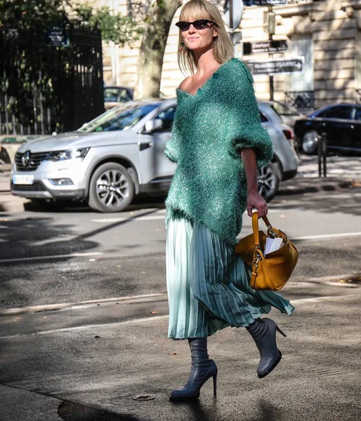 Paris Fransa Eylül 2018 Jeanette Friis Madsen Paris Moda Haftası — Stok fotoğraf