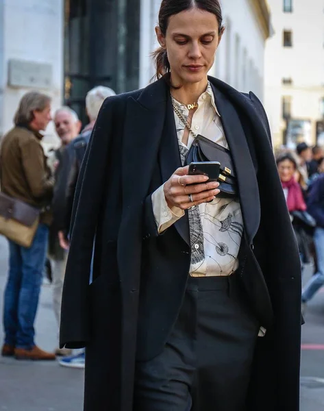 París Francia Septiembre 2018 Aymeline Valade Calle Durante Semana Moda —  Fotos de Stock