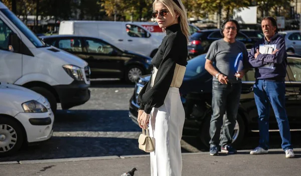 Paris France Septembre 2018 Caroline Daur Dans Rue Lors Fashion — Photo