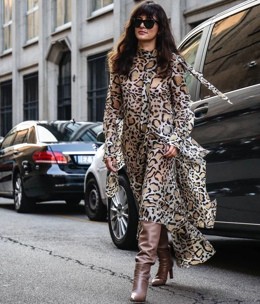 Milán Italia Septiembre 2018 Eleonora Carisi Calle Durante Semana Moda — Foto de Stock