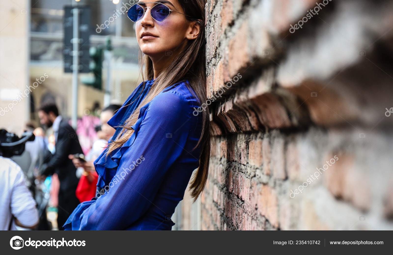 Milan Septiembre Sara Rossetto Calle Semana Moda — editorial de stock © Delsignore #235410742