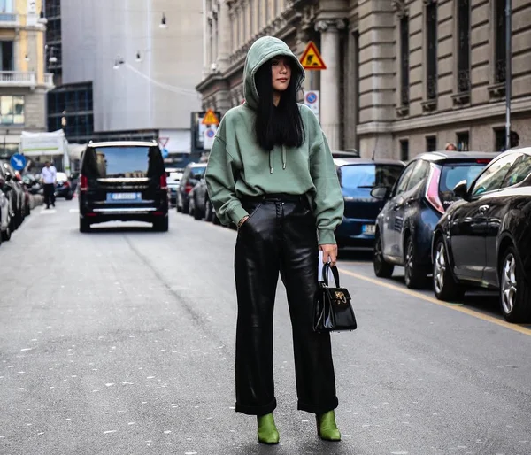 Milan Itália Setembro 2018 Yoyo Cao Rua Durante Milan Fashion — Fotografia de Stock