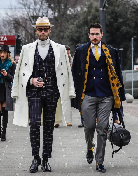 Streetstyle Pitti Immagine uomo 8 januari 2019 — Stockfoto