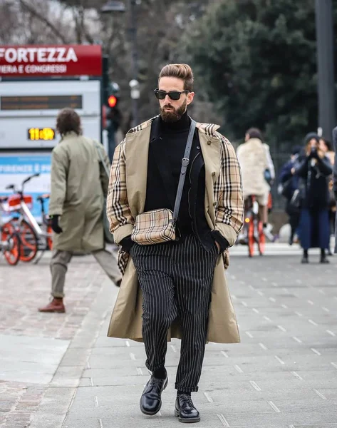 Streetstyle Pitti Immagine uomo 8. ledna 2019 — Stock fotografie