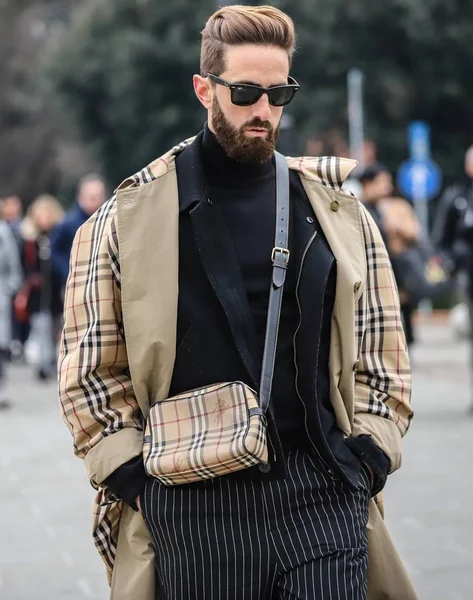 Streetstyle Pitti Immagine uomo 8 Ιανουαρίου 2019 — Φωτογραφία Αρχείου